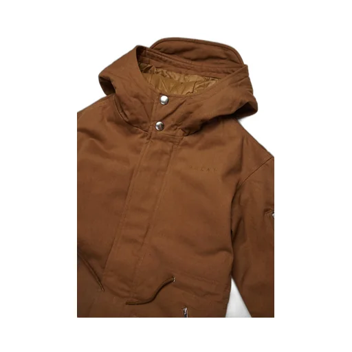 Marni Kids Logo Embroidered Hooded Parka
