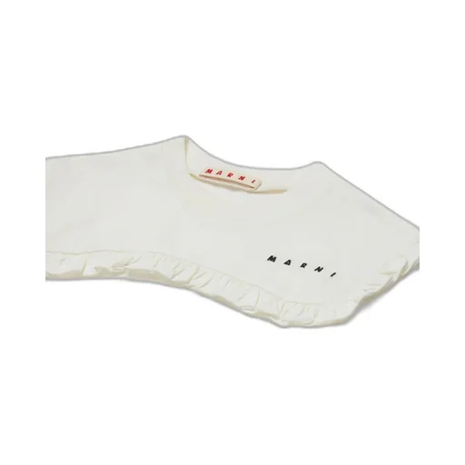 Marni Kids Logo-Embroidered Ruffled T-Shirt