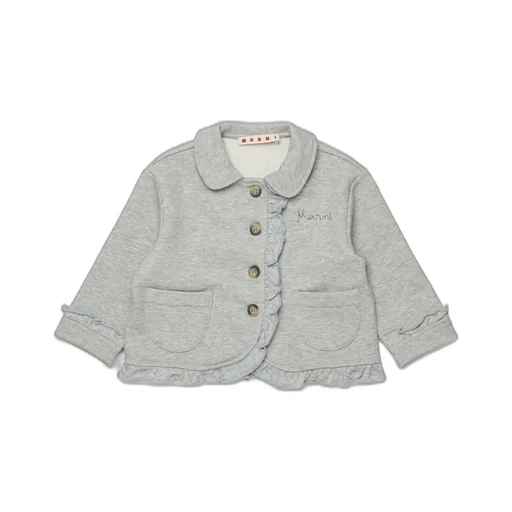 Marni Kids Logo Embroidered Jacket