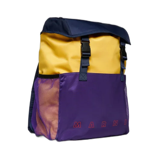 Marni Kids Colour-Block Foldover Top Backpack