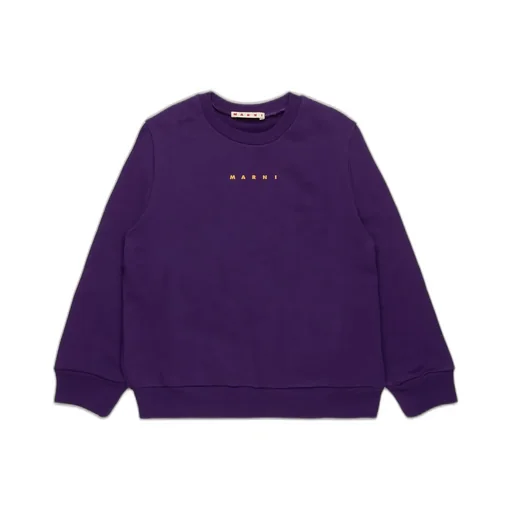 Marni Kids Logo Detailed Crewneck Sweatshirt