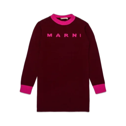 Marni Kids Long-Sleeved Knitted Dress