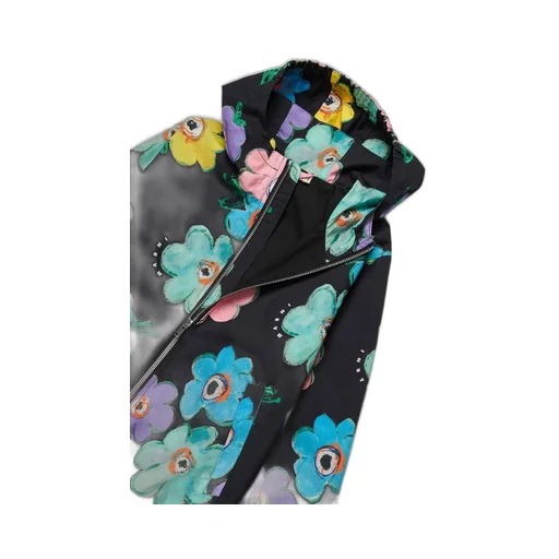 Marni Kids Floral Printed Hooded Jacket