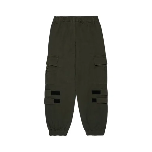 Marni Kids Logo Embroidered Cargo Pants