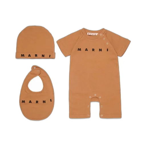 Marni Kids Logo Printed Short-Sleeved Baby Set