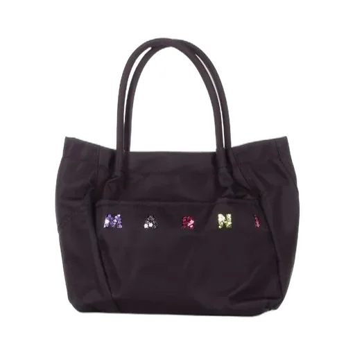 Marni Kids Logo Embroidered Tote Bag
