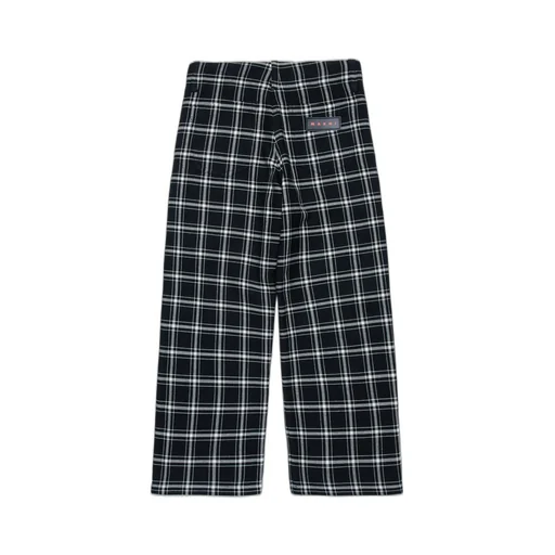 Marni Kids Logo Patch Checked Pants