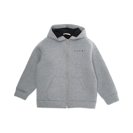 Marni Kids Zip-Up Hooded Jacket