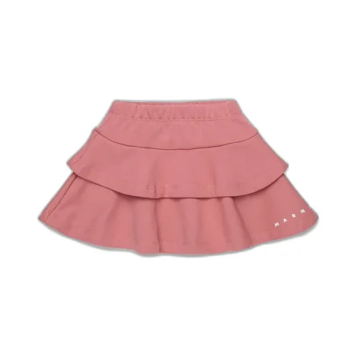 Marni Kids Logo Printed Ruffled Mini Skirt