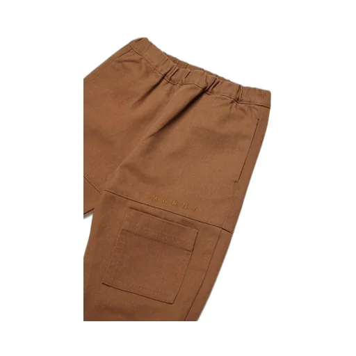 Marni Kids Logo Embroidered Elastic Waist Pants