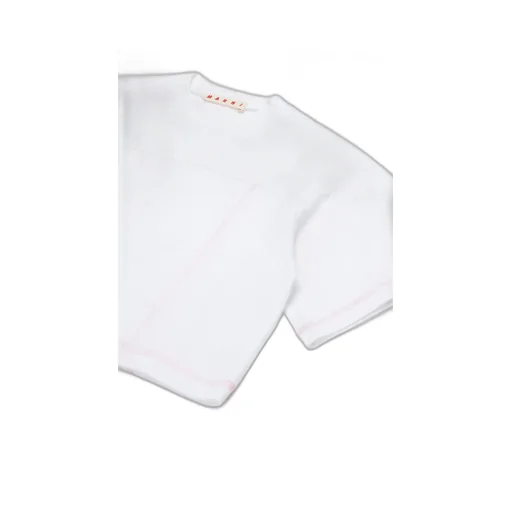Marni Kids Logo Printed Cropped T-Shirt