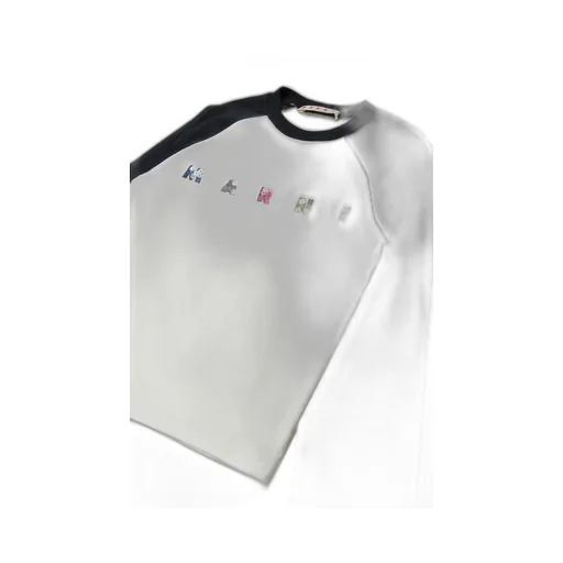 Marni Kids Logo-Embellished Two-Toned T-Shirt