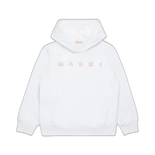 Marni Kids Logo Detailed Hoodie