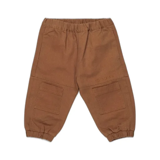 Marni Kids Logo Embroidered Elastic Waist Pants