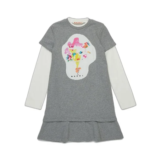 Marni Kids Layered Long-Sleeved Dress