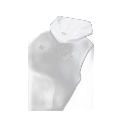 Marni Kids Logo Detailed Hoodie