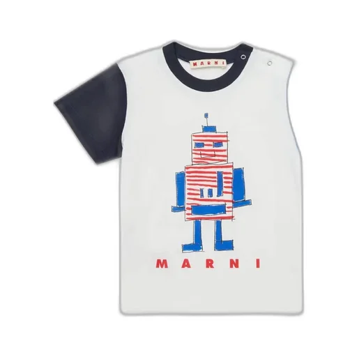Marni Kids Graphic Printed Jersey T-Shirt