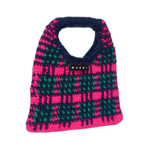 Marni Kids Logo-Patch Crochet-Knitted Shoulder Bag