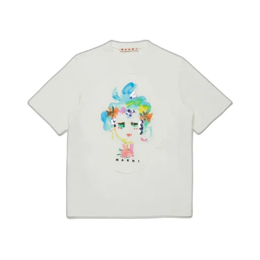 Marni Kids Logo-Printed Crewneck T-Shirt