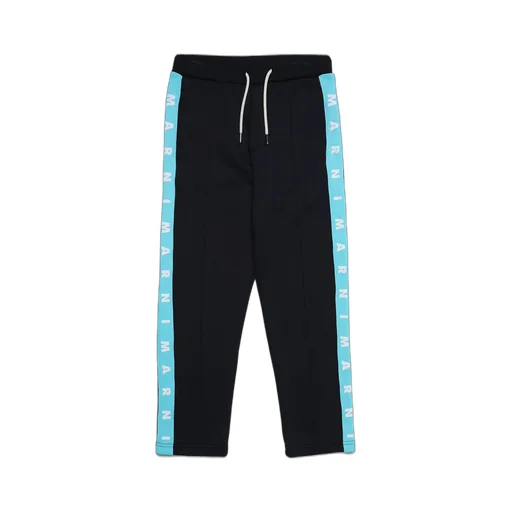 Marni Kids Logo-Tape Drawstring Trousers