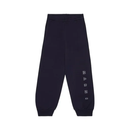Marni Kids Logo Printed Fleece Jogger Pants