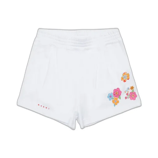 Marni Kids Allover Floral Printed Shorts