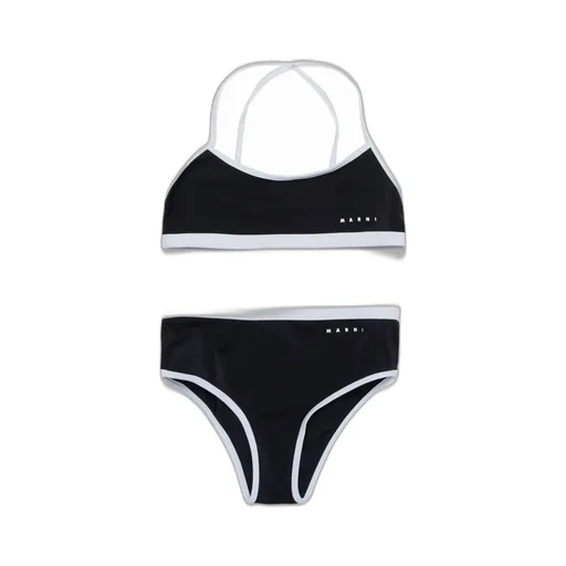 Marni Kids Logo Printed Bikini Set