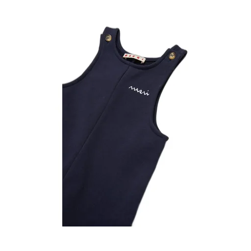 Marni Kids Logo Printed Fleece Dungarees