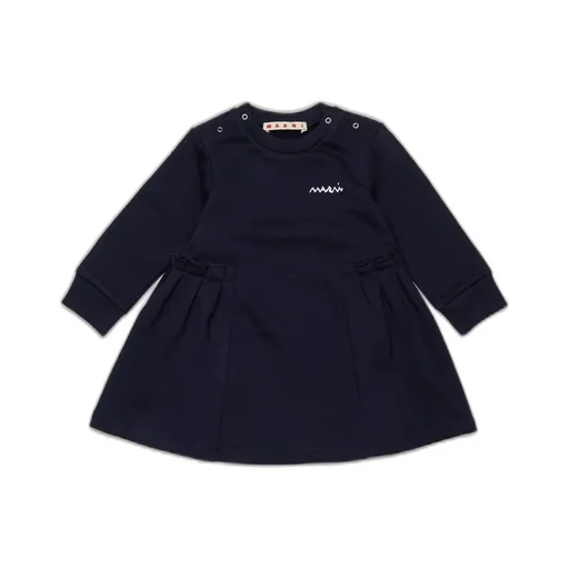 Marni Kids Logo Printed Fleece Midi Dress