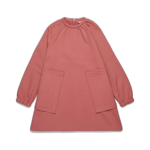 Marni Kids Long-Sleeved Fleece Mini Dress
