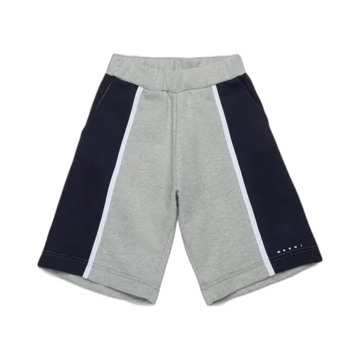 Marni Kids Two-Tone Fleece Shorts