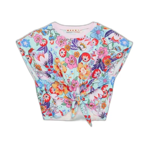 Marni Kids Allover Floral Printed Sleeveless T-Shirt
