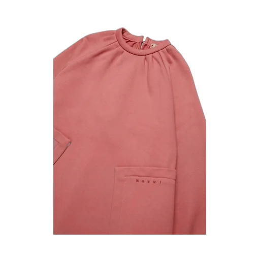 Marni Kids Long-Sleeved Fleece Mini Dress
