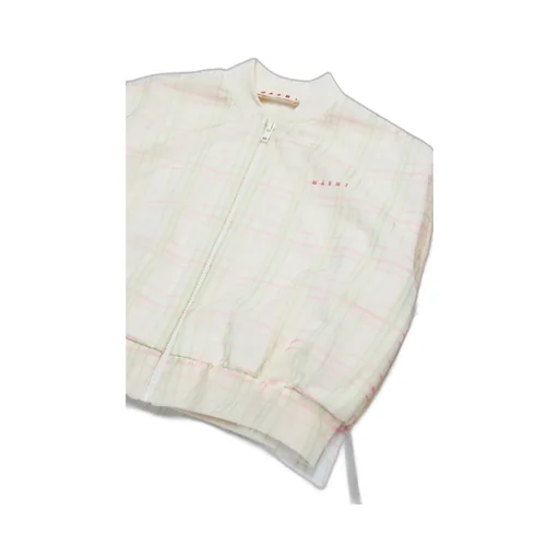 Marni Kids Checked Bomber Sweatshirt