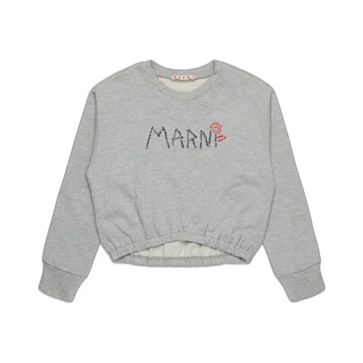 Marni Kids Logo Embroidered Crewneck Sweatshirt