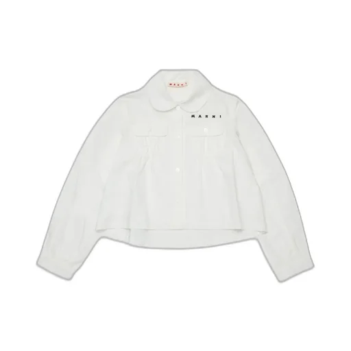Marni Kids Logo Embroidered Shirt