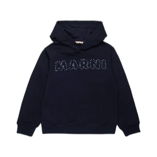 Marni Kids Logo Embroidered Hoodie