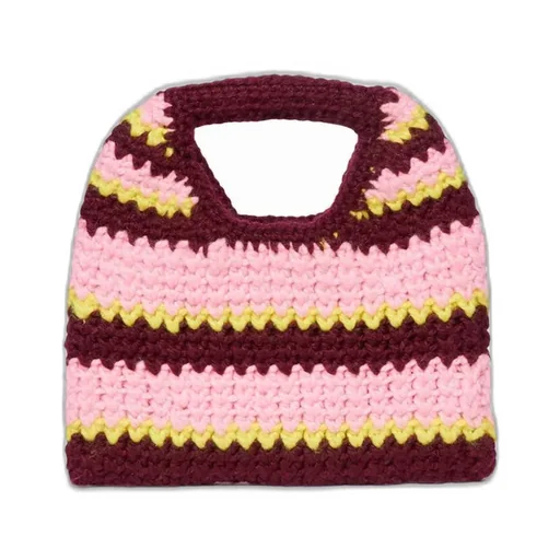Marni Kids Striped Crochet Tote Bag