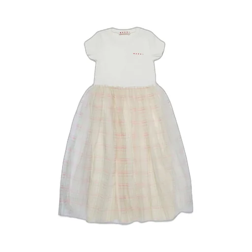 Marni Kids Logo Embroidered Short-Sleeved Dress