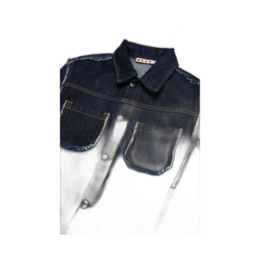 Marni Kids Raw-Cut Denim Jacket