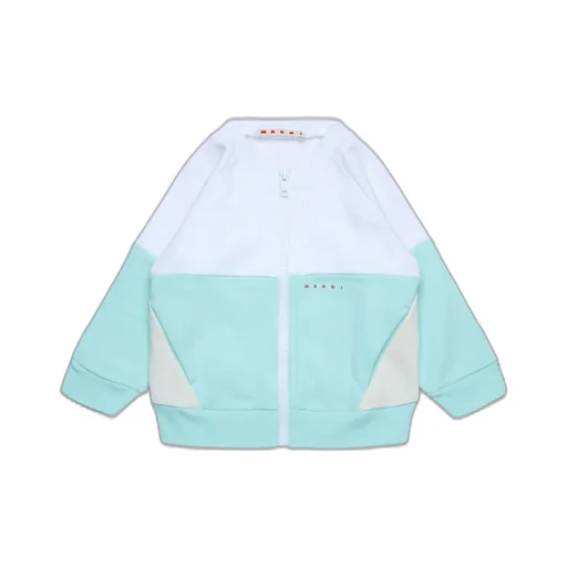 Marni Kids Two-Tone Zipped Sweatshirt