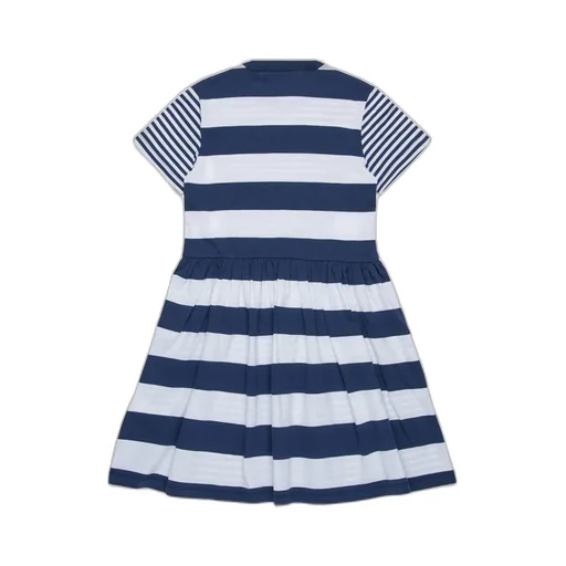 Max&Co. Kids Striped Crewneck Flared Dress
