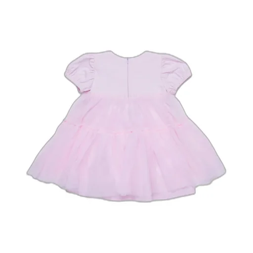 Marni Kids Logo Embroidered Balloon Sleeved Dress