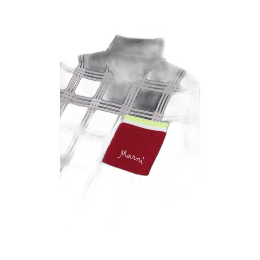 Marni Kids Roll-Neck Checked Knitted Dress