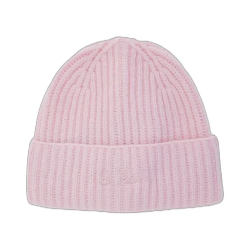 Mc2 Saint Barth Kids Ribbed Logo Beanie