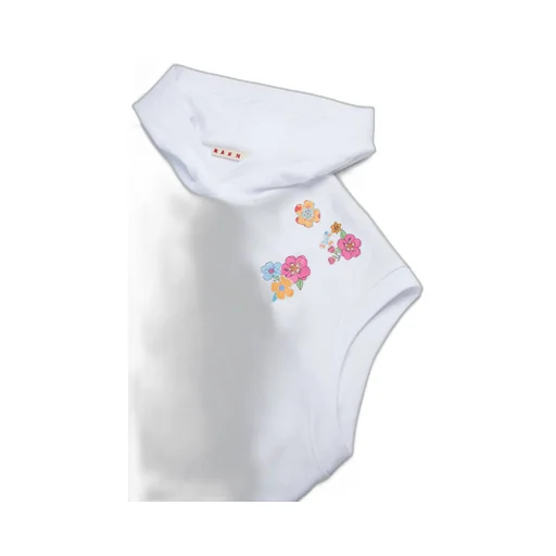 Marni Kids Allover Floral Printed Sleeveless Hoodie