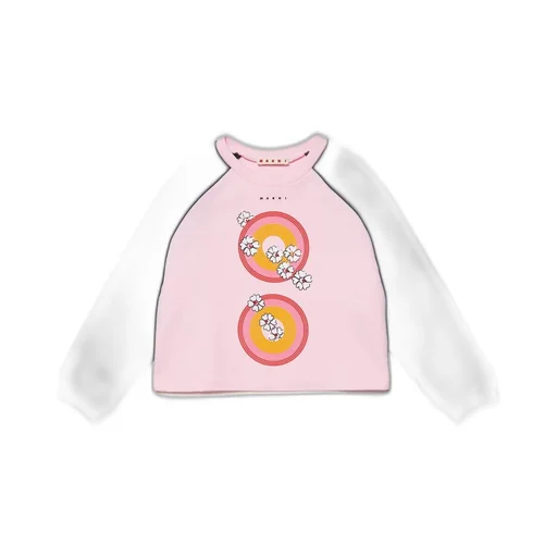 Marni Kids Graphic Printed Colour-Blocked Sweatshirt
