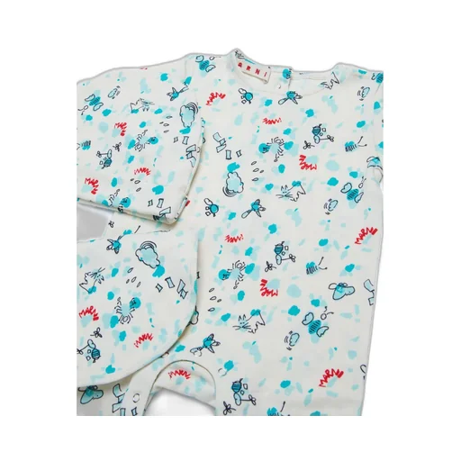 Marni Kids Sky Printed Babygrow Set