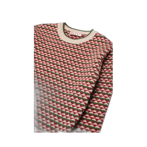 Marni Kids Geometric Pattern Knit Jumper