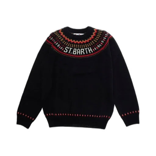 Mc2 Saint Barth Kids Geometric Crewneck Sweater